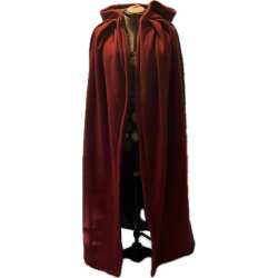 Fleece Cloak, Hooded, Red, Fully Lined